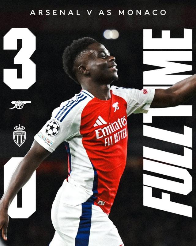 开云体育网址-【欧冠】萨卡梅开二度哈弗茨破门，阿森纳3比0摩纳哥